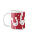 I Love You Bunnies and Hearts Valentine mugs