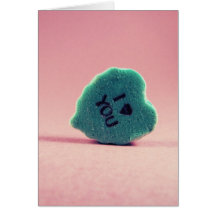 I love you (candy). card