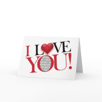 I Love You Card - photo template