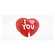 I love you custom photo card
