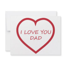 I Love You Dad Personalized Invite