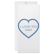 I Love You Dad Rack Card Template