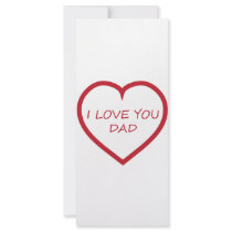 I Love You Dad Rack Card Design