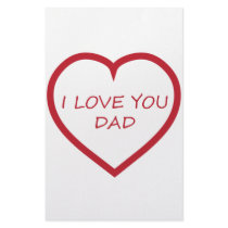 I Love You Dad Stationery Design