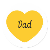 I Love You, Dad Round Stickers