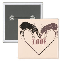 I Love You Deer Button