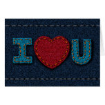 I Love You - Denim cards