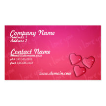 I Love You Design Business Card