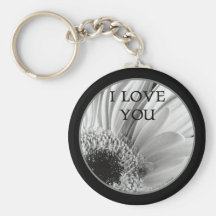 I Love You - Gerber Daisy Keychain