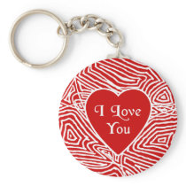 I Love You Heart Keychain