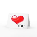 I Love You Heart Valentine Day Card