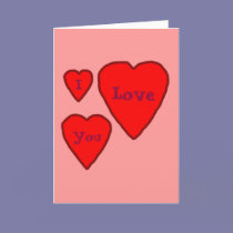 I Love You Hearts cards