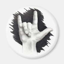 I LOVE YOU IN ASL #2 FRIDGE MAGNETS
