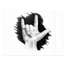 I LOVE YOU IN ASL #2 POSTCARD