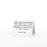 "I Love You" in Binary Code Cards