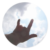 I LOVE YOU in Sign Language Round Stickers