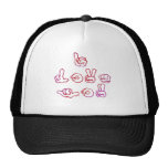 I love you in sign language trucker hats