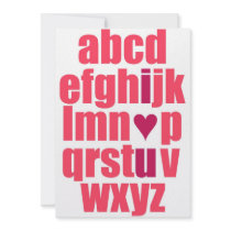 I love you invitation
