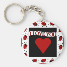 I Love You Ladybugs Key Chains