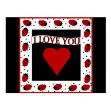 I Love You Ladybugs Post Cards