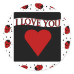 I Love You Ladybugs stickers