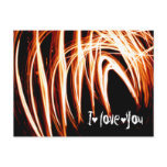 I Love You Light-Paint Photo Postcard