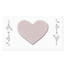 "I Love You" Love Notes Business Card Template