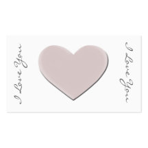 "I Love You" LoveNotes Business Card Template