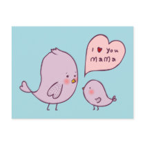 I Love You Mama Postcards
