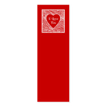 I Love You Mini Bookmarks - business cards