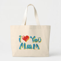 I Love You Mom Shirts Tote Bag
