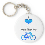 I Love You More Than My Bike in Blue Keychains