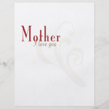 I Love You Mother Custom Flyer