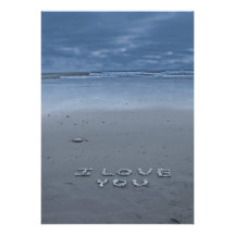 I Love You On The Beach Personalized Announcement