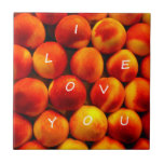 I Love You Peaches Ceramic Tile