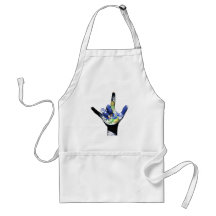 I Love You Planet Earth Apron