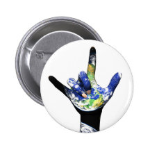 I Love You Planet Earth Button