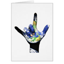 I Love You Planet Earth Card
