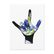 I Love You Planet Earth Postcard
