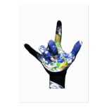 I Love You Planet Earth Profile Card business cards