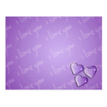 I Love You Purple Postcard