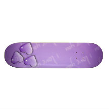 I Love You Purple Skateboard