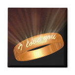 "I love you" Ring - Square Magnet