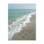 I Love You, Sand Writing on the Beach Post card postcards