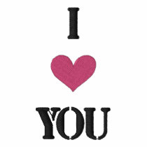 "I LOVE YOU" SHIRT - Customized EMBROIDERY embroidered shirts