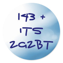I love you round stickers