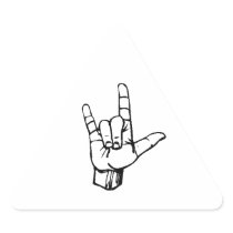 I love you! triangle stickers
