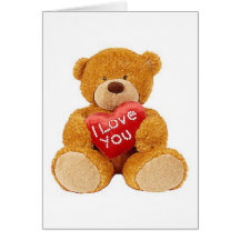 I Love You teddy bear Card
