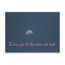 I love you to the moon and back ~ postcards