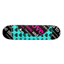 I Love You to the Moon and Back Typography Custom Skateboard